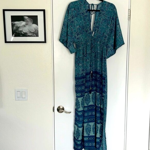 BOHO MAXI DRESS SZ ONE SIZE - Picture 1 of 7